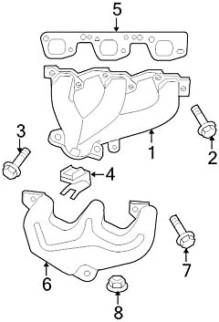 Mopar 04892409AA GASKET EXHAUST MANIFOLD