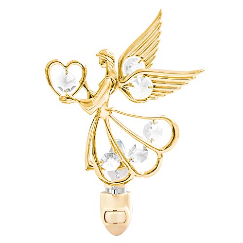 Angel de Mesa Dorado con Cristal Mascot
