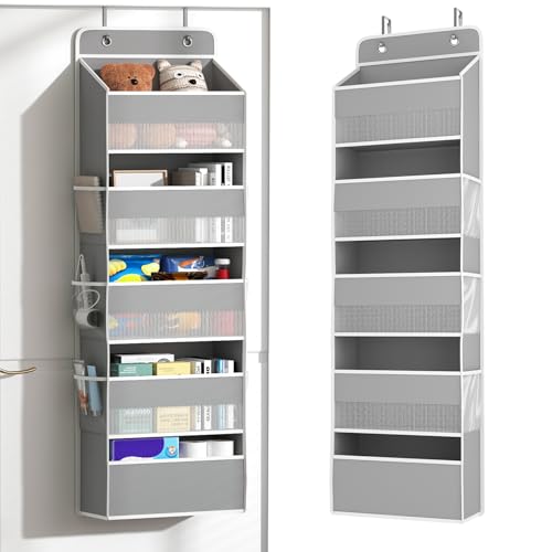 Kaitiemoo 1 Pack 5-Tier over the Door Organizer, Heavy-Duty Large Deep Pocket Hanging Caddy with...