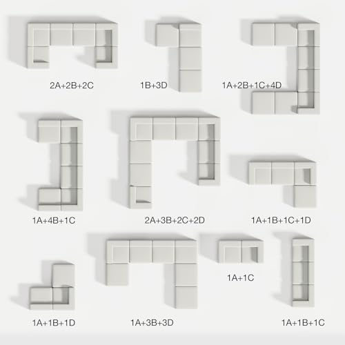 Image of Novilla 177 inch Modular Sectional Sofa, U Shape Extra Large Sectional Couch, Modern Cloud Design with Smarts Coil Support, Boneless Sectional Couch for Living Room Apartment, No Assembly, Beige
