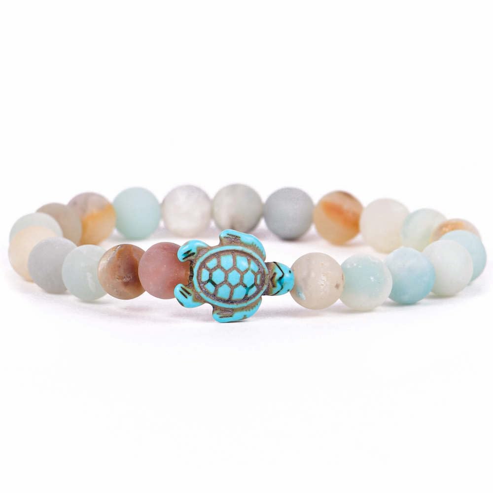 Fahlo Elastic Sea Turtle Tracking Bracelet - One Size Fits All - Unisex - No Stone, No Gems
