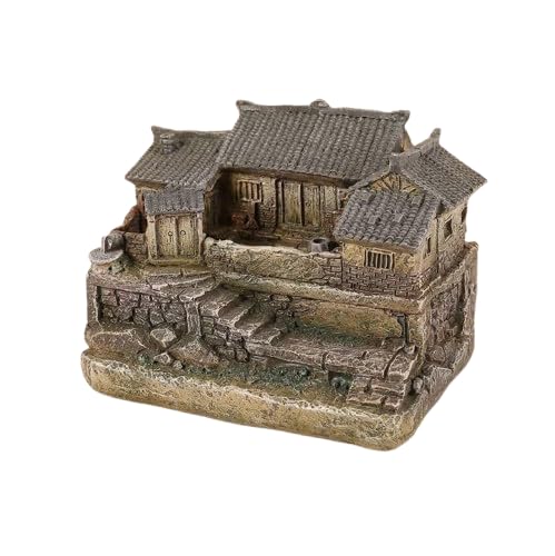 Resin Chinese Courtyard House Model, Traditional Architecture Miniature, 14 x 11 x 10.5 cm,-picture-18
