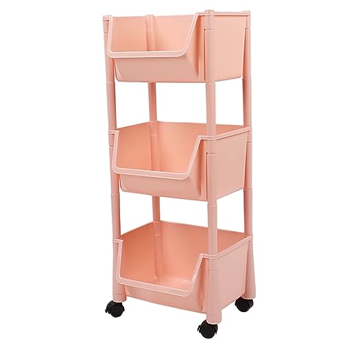 Prateleira de Carrinho Utilitário Rolante, Organizador de Armazenamento Compacto Resistente, Grande