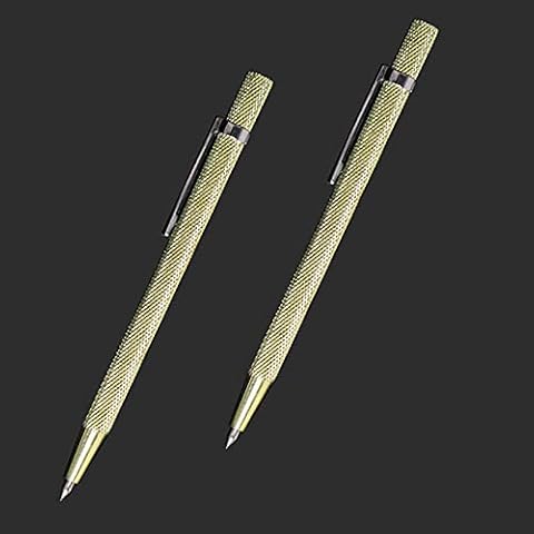 VebaCidi Scribe Tool, 2 Pieces Tungsten Carbide Tip Scriber, Engraved Pen for Tile/Glass/Wood/Ceramics/Metal/Gold/Welding Cover