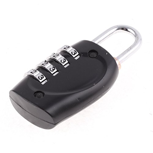 Image of Aexit Jewelry Luggage Padlocks & Hasps Boxes 4 Digit 0-9 Number Resettable Combination Lock Combination Padlocks Padlock Black