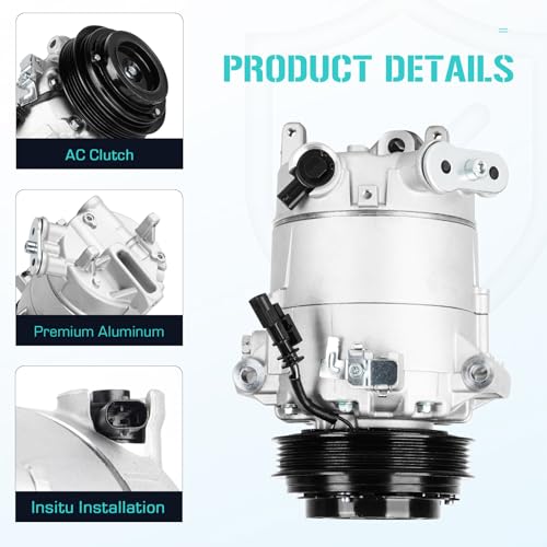 image for Youxmoto AC Compressor with A/C Clutch Fit for Chevrolet Impala 2.5L 2
