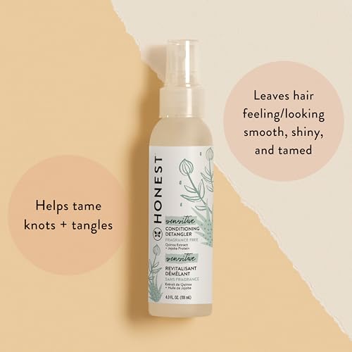 The Honest Company Hair Detangler, Hypoallergenic, Fragrance-Free, 4 fl oz - image 2