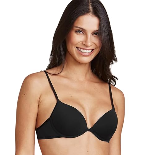 Sutiã Push Up Hope Com Bojo e Aro Microfibra Alças Reguláveis e Leve Bolha | Preto | 46