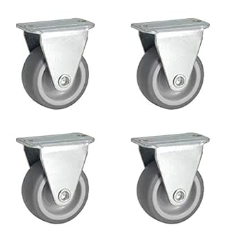 Buy Dr.Luck 1 L-Shaped Plate Swivel Caster Combo, TPE Rubber Wheel