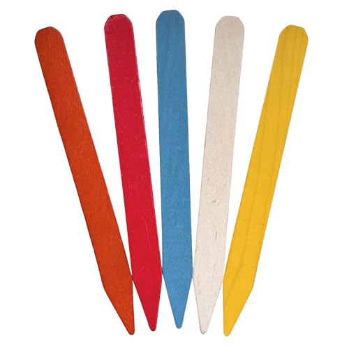 100% Natural Wood Plant Markers - 12 Inches Tall - for Field and Garden Use - Eco-Friendly & Sustainable Plant Identification - Made in USA - (Pack of 25) (Multi)