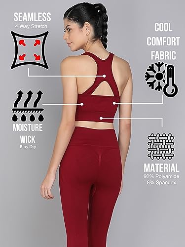 Image of Kobo Medium Impact Slip on Everyday Sports Bra for Women - Lightly-Padded, Non-Wired & High Coverage | Lined Cups with Removable Inserts (Imported)