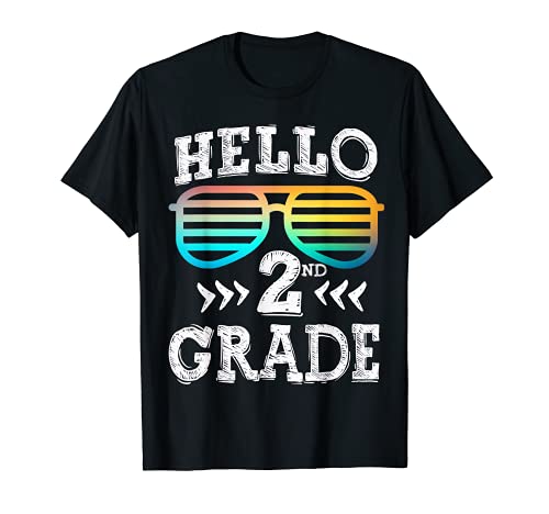 Hello 2nd Grade Back to School Second Grade Squad Lunettes de soleil T-Shirt