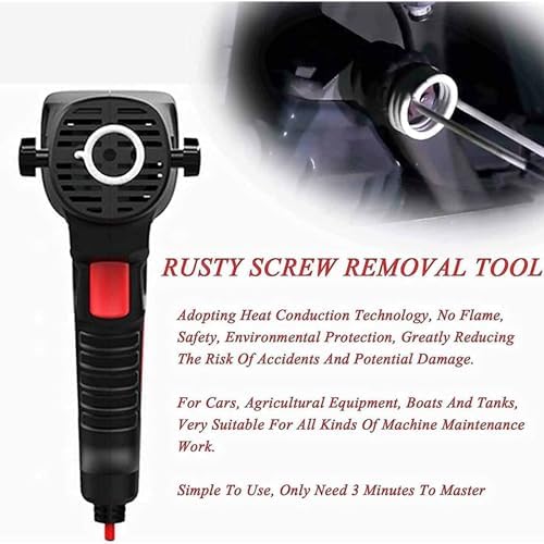 Magnetic Induction Heater Kit, 110/220V Bolt Remover Tool with 4 Coils, Flameless Nut and Stud Dismantle Gun for Easy Bolt Removal, Ideal for Mechanics and DIY Projects