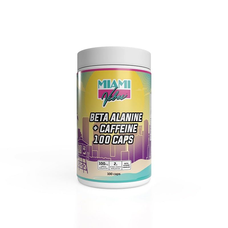 Miami Vibes Beta Alanine + Caffeine, 100 Caps