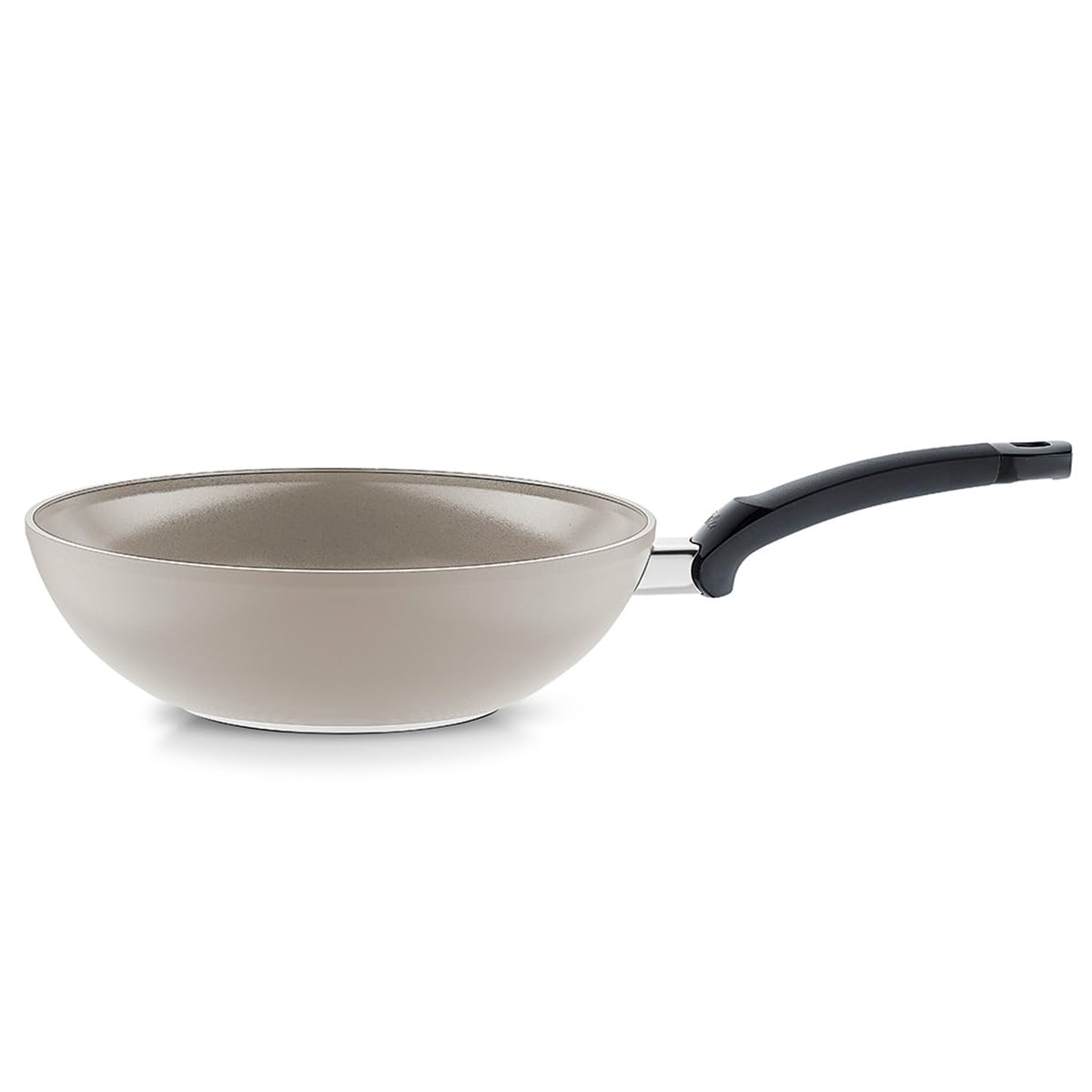 Ceratal Comfort Ceramic 11 Inch Non-Stick Wok, Warm Grey, Made without PFAS
