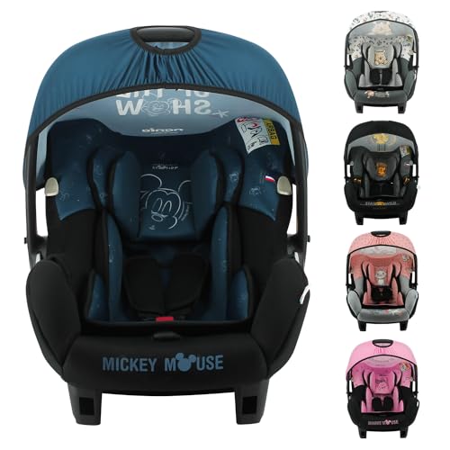 Nania – Siège auto ceinturé BEONE EVO 40-85 cm R129 i-Size – Pour les bébés dès la naissance à 2 ans – Dos route – Appuie-tête et profondeur réglables – Fabrication Française (Mickey)