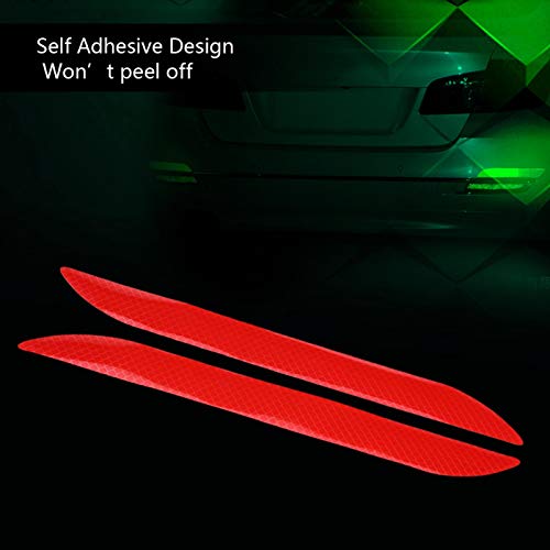 Adesivo refletivo de segurança para carro, 2 peças 300 m PET autoadesivo luz decalque de segurança a