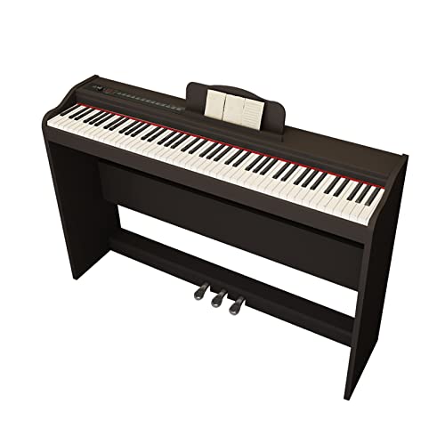 Piano numérique 88 touches pondérées Grade Hammer Action Keyboard Piano droit domestique avec USB/MIDI, support de meubles, triple pédales for débutant et professionnel (Color : Brown) - Les Beatles, Paul McCartney, John Lennon, RIngo Starr, George Harrison Piano numérique 88 touches pondérées Grade Hammer Action Keyboard Piano droit domestique avec USB/MIDI, support de meubles, triple pédales for débutant et professionnel (Color : Brown)