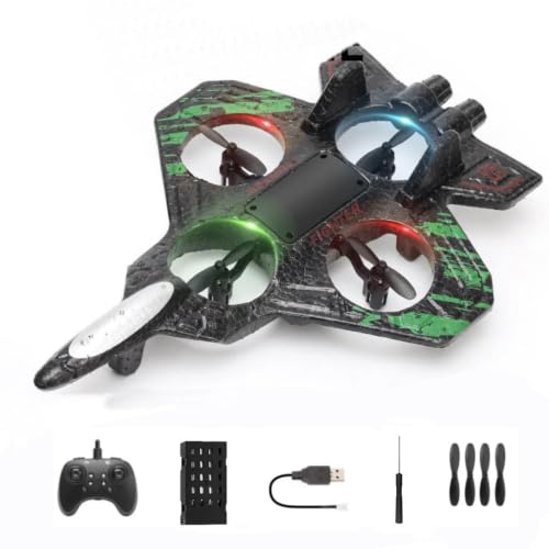 Image of RC Fighter Jet Drone with LED Lights for Kids