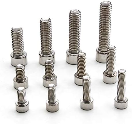 345pcs Bolts and Nuts Set M5/M6/M8 Stainless Steel Column Hexagon Head Cylinder Screw Bolt and Nut Washer Assortment Kit