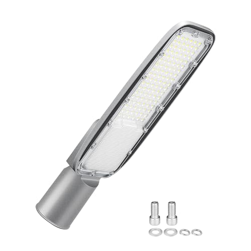 SKYWORLD LED Straßenleuchte, 100W 7212LM Led Strassenlampe Mastleuchte 4000K Warmweiß IP66 Wasserdicht Außenleuchten Sicherheits Wand Licht für...