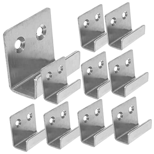 Image of 10pcs Ceramic Tile Pendant Wall Brackets Stainless Steel Plate Hangers Rustic Home Decor Hooks for Hanging Frame Mirror Clip