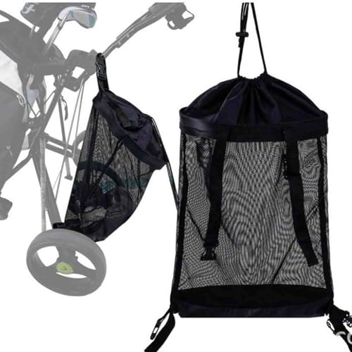 Lyfengdeam - LyfengdeamGolf Cart Storage Bag, Mesh Grocery Bag with Drawstring, Black - -12%