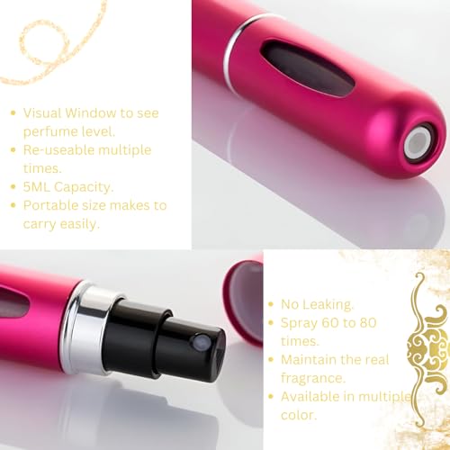 Image of CUTDOT | Refillable Perfume Bottle | Mini Pocket Size Refillable Aluminum Glass Empty Bottle | 5ML | Pack of 1. (1)