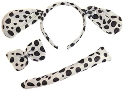 Allsorts® Dalmation Fancy Dress Dog Outfit Dressing Up Dog Set Instant Kit Animal Dressing Up Costume