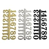 3 números de reloj de repuesto estilo árabe y romano para relojes de cuarzo DIY (números arábigos)