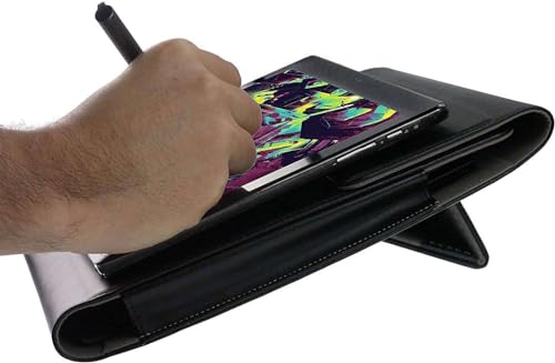 Funda tipo folio de cuero para tableta gráfica - Compatible con XP-Pen Star 06 miniatura 4