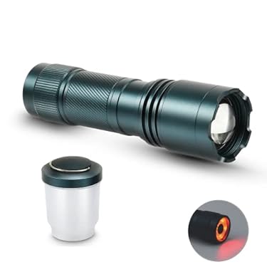 AMAZON - JARDLITE High-Powered LED Flashlight, Super Bright High Lumens Red Back Light Flashlights with Camping Lampshade Great for Outdoor, Emergencies and Hiking
