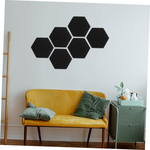 UPKOCH 12 piezas Almohadillas hexagonales para aislamiento acústico, barrera acústica para absorción de sonido y estética de paredes con respaldo adhesivo fácil de instalar miniatura 7