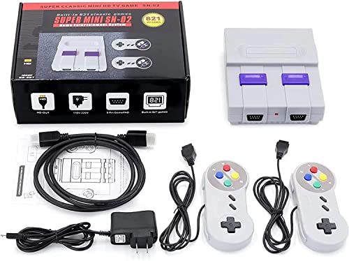 Arrocent Super Retro Game Console Classic Mini Hdmi System With Built In 821 Old School Video Games thumb #2