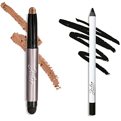 Julep Bronze Shimmer Eyeshadow Stick y Delineador Gel Negro