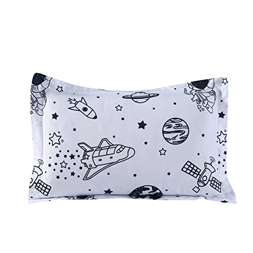 Mag 3 Pcs Space Sheets Full White Based Galaxy Sheet Rockets Planets Sheet Set, Super Soft Microfiber, For Kids, Teens And Space Galaxy Lovers, Full Size #TOP2