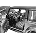 1:24 Scale 2021 Jimny SUV Model Toy Car Metal Diecast Toy Vehicle, Doors Open, Light Sound, Pull Back, Toys for Boys Kids Gifts, Men Collection, Home Office Décor, Black