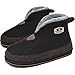 Imagen de KuaiLu Zapatillas Casa Bota Hombre Invierno Fieltro Cerradas Babuchas Caballero Caliente Peluche Lana Piel Pantuflas Botines Comoda Memory Foam Slippers Antideslizante Goma Suela Negro 44