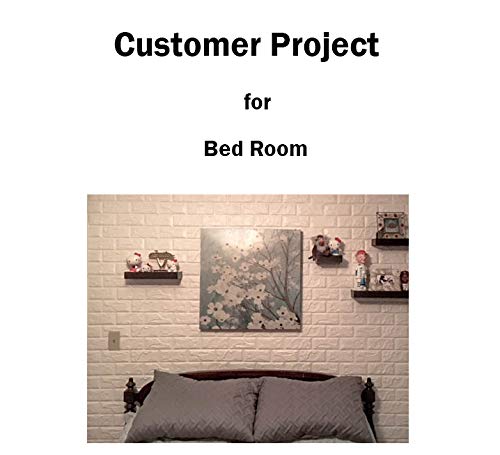 Deelf Outlet White 3D Brick Wallpaper 20 Pcs Faux Brick Textured Effect Background Stickers For Wall Decoration Total 80 Square Feet Coverage #TOP2