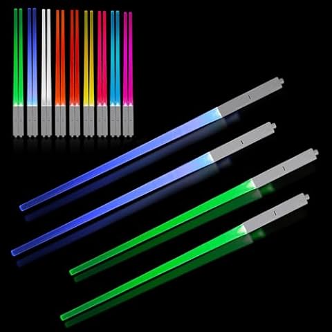 UNISOPH LED Light Up Chopsticks with 9 Modes Cover