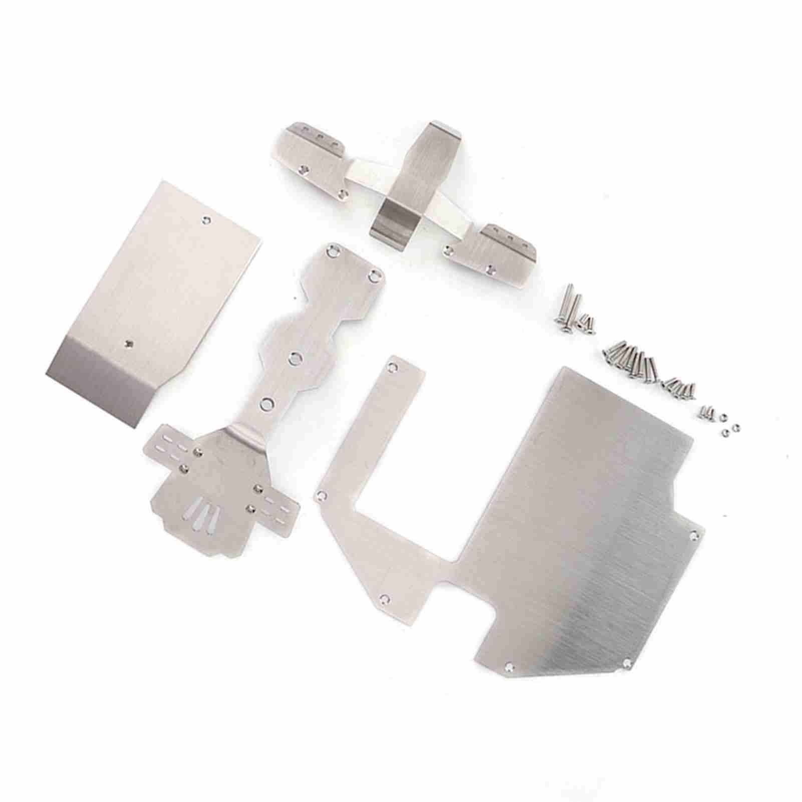 Conjunto de protección Trasera de chasis Delantero de Armadura de Cuerpo de Acero Inoxidable para 1/7 UDR RC Modelo de Coche Piezas de Mejora duraderas a Prueba de óxido