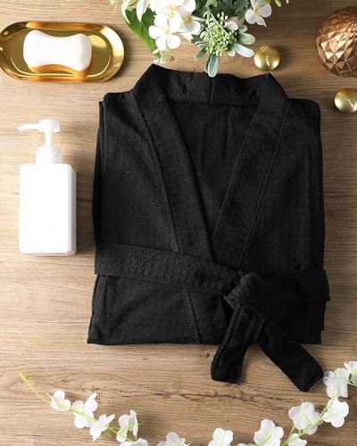 Panitay 12 Pcs Women's Waffle Knit Robes Thin Spa Bath Robe Bulk Mid Length Hotel Light Weight Commercial Soft for Shower3