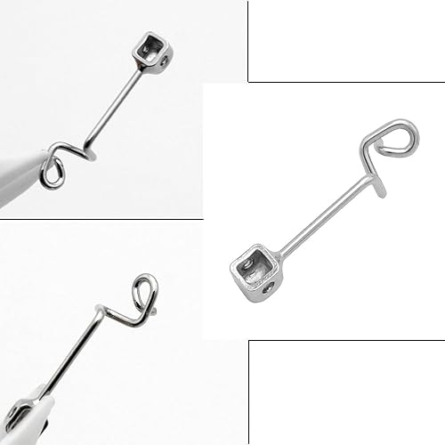 Miniatura 3 de 1 par de lentes de puente de nariz, lentes de repuesto de metal, piezas de repuesto, almohadillas de nariz, kits de reparación y destornillador