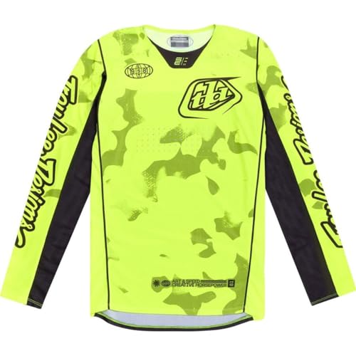 Troy Lee Designs Camiseta juvenil GP PRO; BLOTTED FLO Amarelo SM