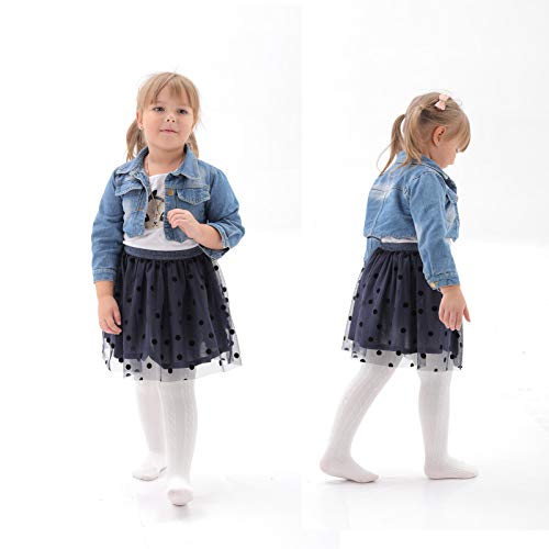 Image of EPEIUS Baby Girl Tights Thick Cable Knit Leggings Stockings Cotton Pantyhose for Newborn Infant Toddler 3 /4 /5 /6 Pack