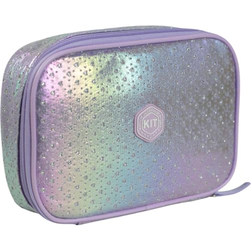 Estojo Escolar Box KIT Sereia - Espaçoso com Divisória Interna, Fecho em Zíper e Cores Sortidas – Ideal para Lápis, Canetas e Material Escolar