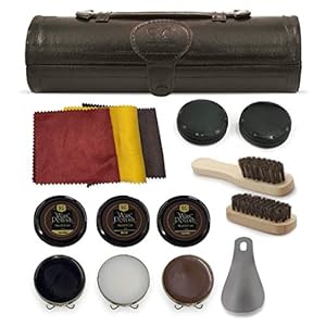 Original Shoe Polish & Care Kit – Leather Shoe Shine Kit for Men & Women w/Brown, Black, Neutral Polish Leather Boot Care Kit