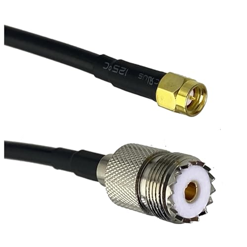 Cable RG58 UHF a SMA macho de 3 metros para conectar antenas base a radios portátiles