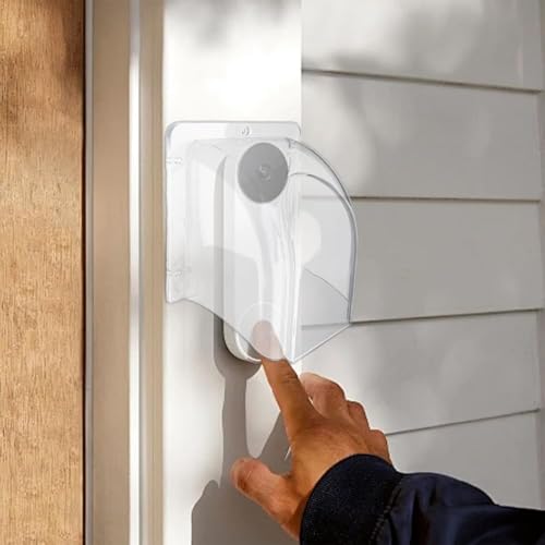 Image of Transparent Waterproof Switch Box for Outdoor, Bell Cover for Rain, Rain Protection Shield for Ring Doorbell, Weatherproof Dustproof Outdoor Cover, Universal Doorbell Protective Accessories