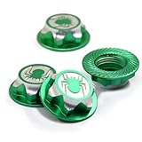 Dantenron 4PCS RC 17MM Hex Wheel Nut Dustproof Anti-Skid Mount Cap CNC Aluminum Compatible with 1/8 Buggy Off Road Monster Truck Car Traxxas X-Maxx Summit E-Revo HPI HSP Losi Kyosho Tamiya (Green)